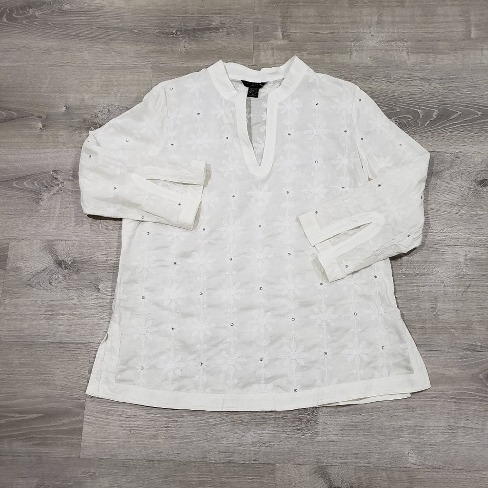 White Tunic Embellished NWT